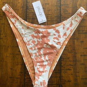 TILLYS Damsel High Leg Bikini Bottoms Brown Cow Print